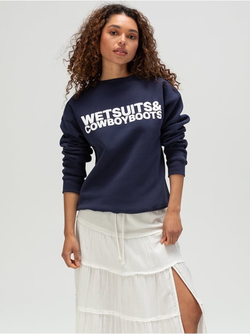 NWOT Le Surf. Wetsuits & Cowboy Boots Crewneck Sweatshirt, Navy Blue – Size XL